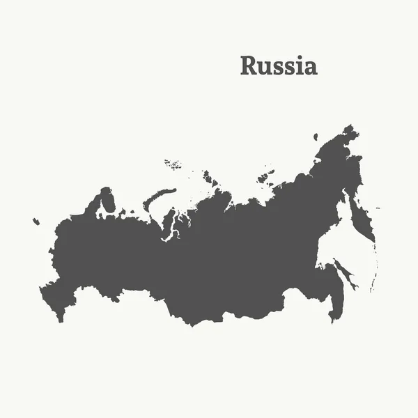 Mapa del contorno de Rusia vector ilustración . — Vector de stock