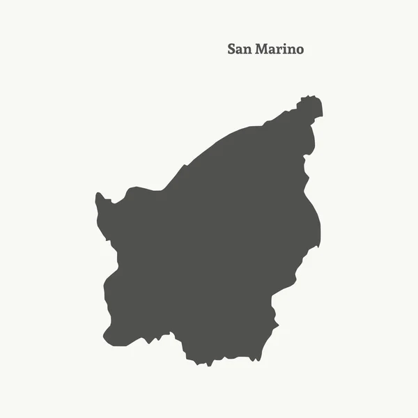 圣马力诺的轮廓图。矢量图. — 图库矢量图片