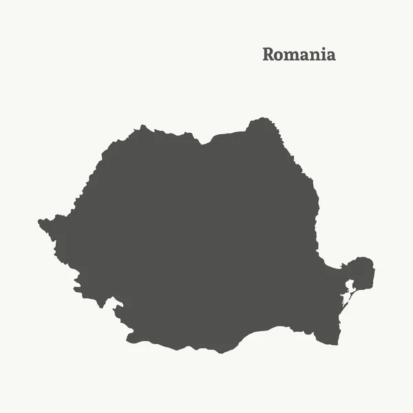 Mapa do esboço da Roménia. ilustração vetorial . — Vetor de Stock