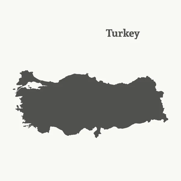 Outline map of Turkey. Isolated vector illustration. — Stock Vector