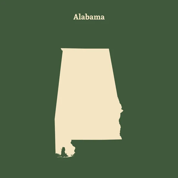 Carte de l'Alabama. illustration vectorielle . — Image vectorielle