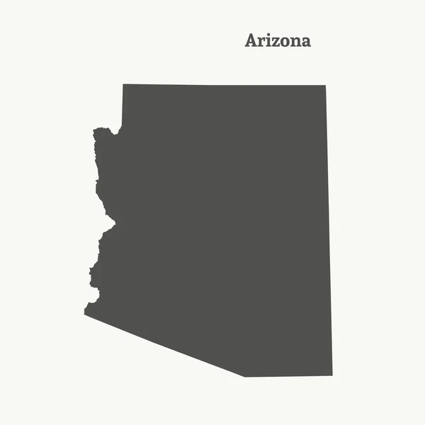 Umrisskarte von arizona. Vektorillustration. — Stockvektor