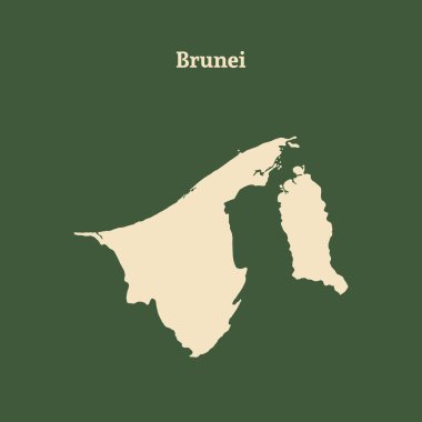 Anahat Bruney Haritası. vektör çizim.