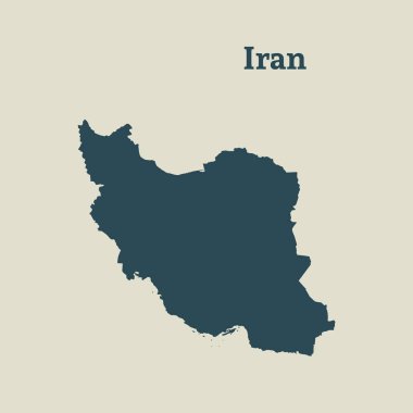 Anahat Iran Haritası. vektör çizim.