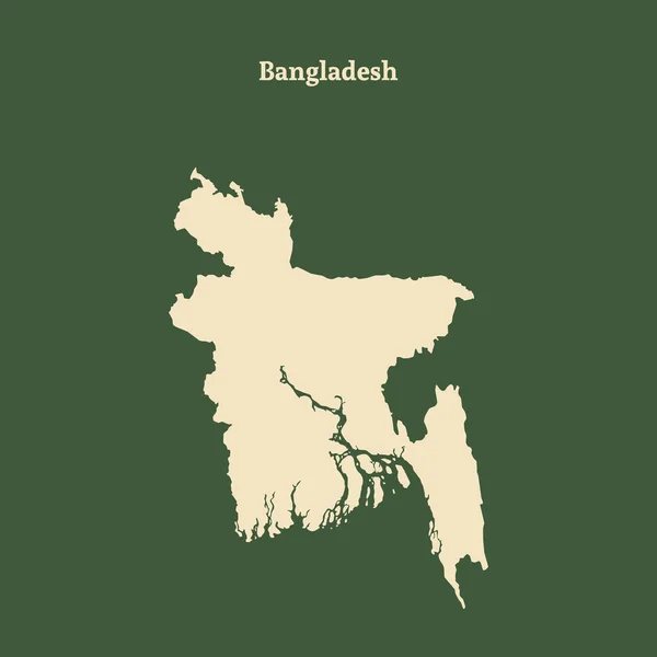Mapa do esboço de Bangladesh. ilustração vetorial . — Vetor de Stock