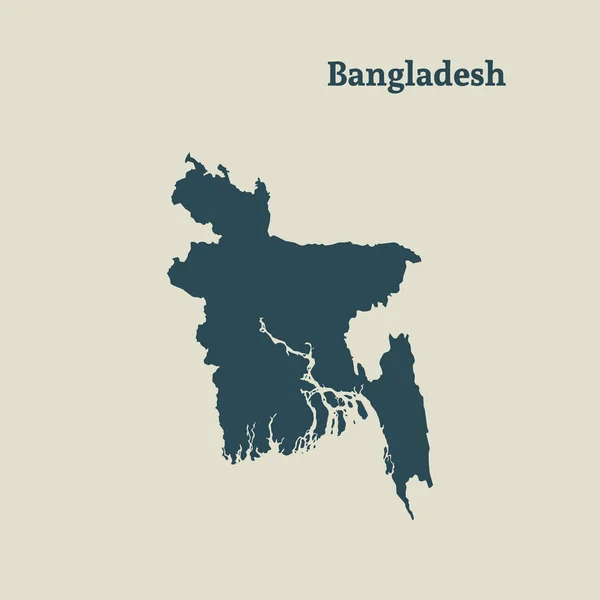 Anahat Bangladeş Haritası. vektör çizim. — Stok Vektör