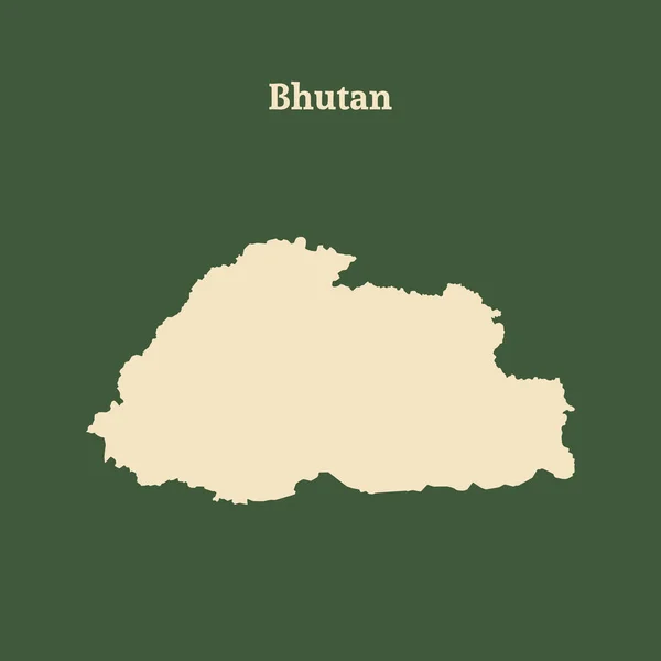 Anahat Bhutan Haritası. vektör çizim. — Stok Vektör