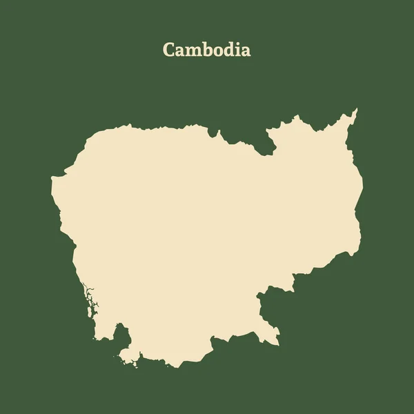 Mapa de Camboya. ilustración vectorial . — Vector de stock
