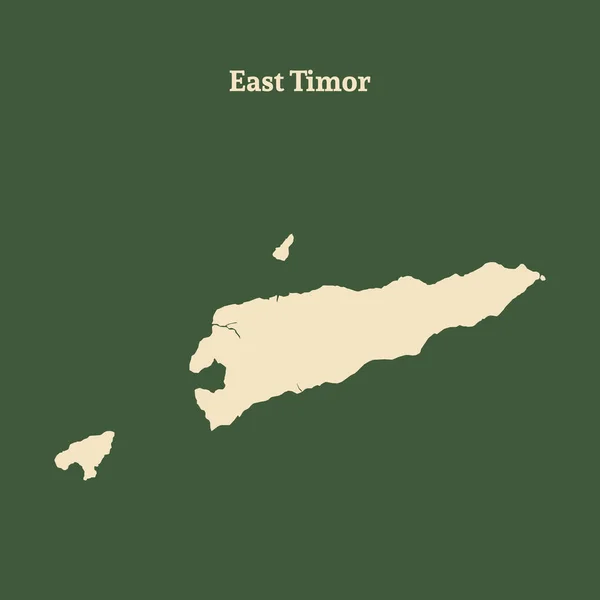 Карта Восточного Тимора. векторная иллюстрация . — стоковый вектор