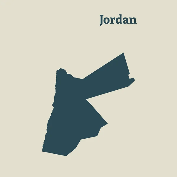 Mapa do contorno da Jordânia. ilustração vetorial . — Vetor de Stock