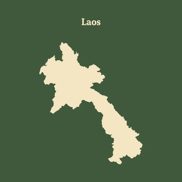 Peta luar Laos. ilustrasi vektor . - Stok Vektor