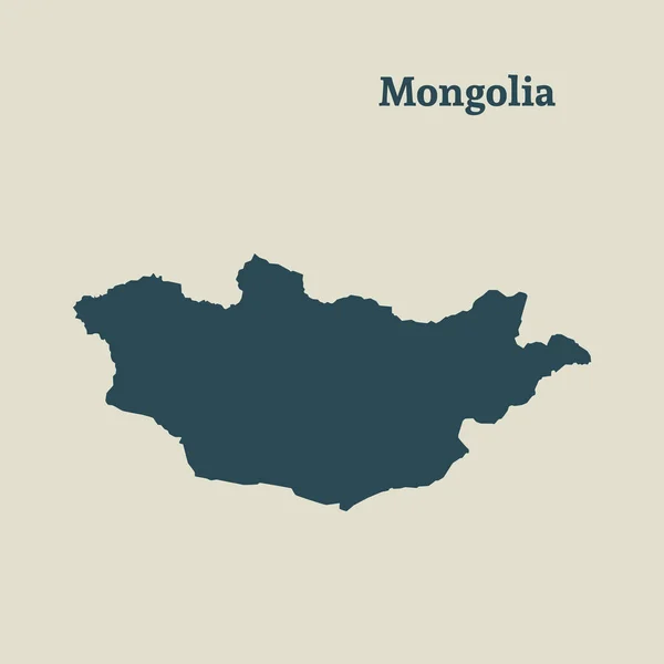 बाह्यरेखा नकाशा मंगोलिया. वेक्टर स्पष्टीकरण . — स्टॉक व्हेक्टर