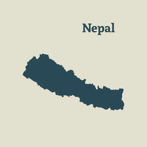 Контурная карта Непала. векторная иллюстрация . — стоковый вектор