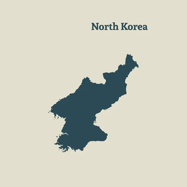 Mapa de Corea del Norte. ilustración vectorial . — Vector de stock