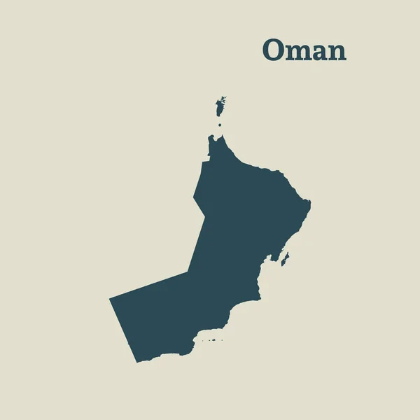 Osnovy mapa Ománu. vektorové ilustrace. — Stockový vektor