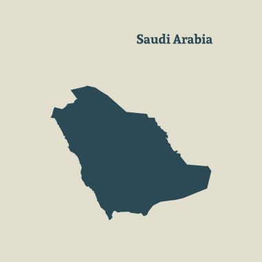Anahat Suudi Arabistan Haritası. vektör çizim.