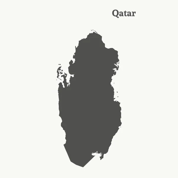 Obrys mapy z Kataru. vektorové ilustrace. — Stockový vektor