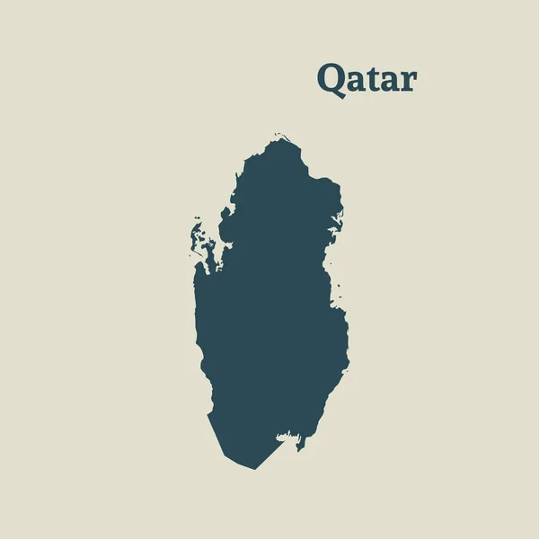 Obrys mapy z Kataru. vektorové ilustrace. — Stockový vektor