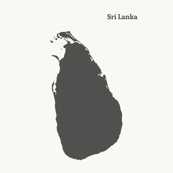 Mapa de Sri Lanka. ilustración vectorial . — Vector de stock
