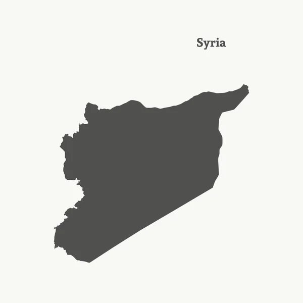 Outline map of Syria. vector illustration. — Stock Vector