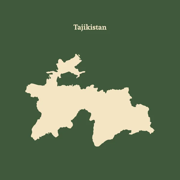 ताजिकिस्तानचा बाह्य नकाशा. वेक्टर स्पष्टीकरण . — स्टॉक व्हेक्टर