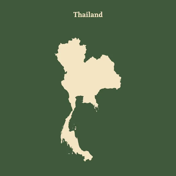 Mapa de Tailandia. ilustración vectorial . — Vector de stock