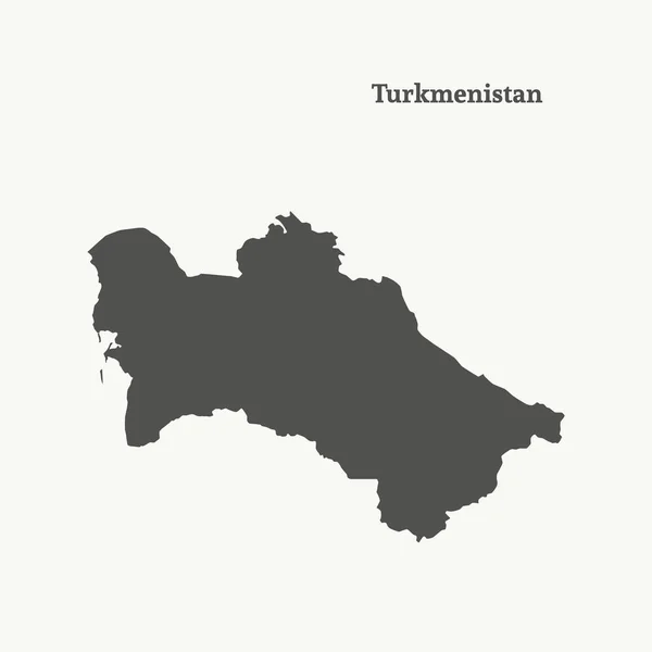 Mapa do contorno do Turquemenistão. ilustração vetorial . — Vetor de Stock