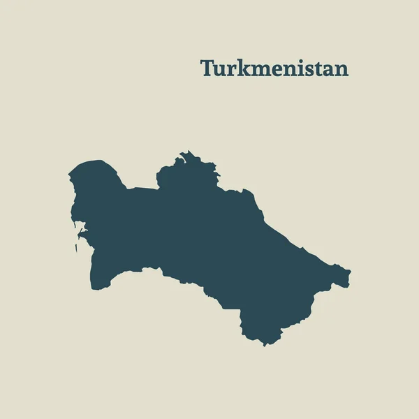 तुर्कमेनिस्तानचा बाह्य नकाशा. वेक्टर स्पष्टीकरण . — स्टॉक व्हेक्टर