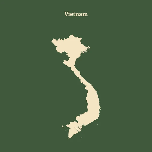 Anahat Vietnam Haritası. vektör çizim. — Stok Vektör