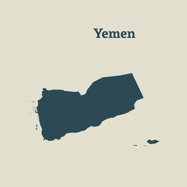 Outline map of Yemen.  vector illustration. — Stock Vector