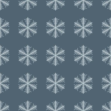 Kış kusursuz kar taneleri deseni. Vektör illüstrasyonu.