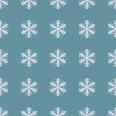 Kış kusursuz kar taneleri deseni. Vektör illüstrasyonu.