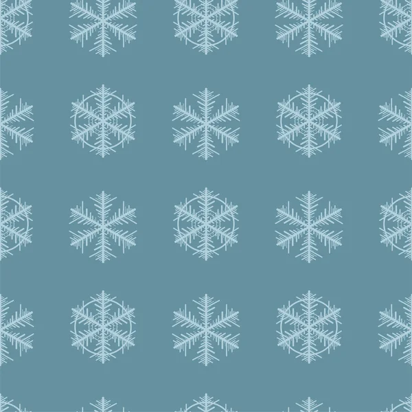 Modèle sans couture d'hiver de flocons de neige. Illustration vectorielle . — Image vectorielle