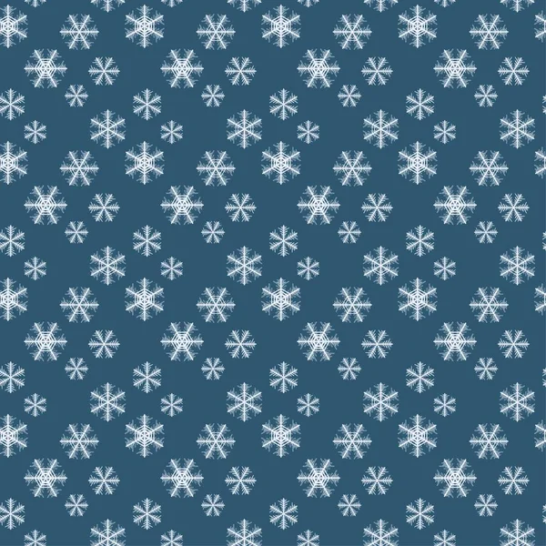 Зимние Бесшовные Снежинки Векторная Иллюстрация — стоковый вектор