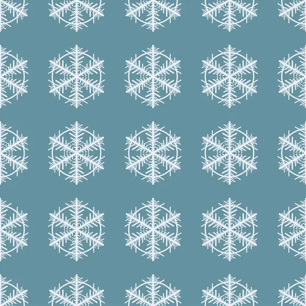 Winter Seamless Pattern Snowflakes Vector Illustration — Stock Vector
