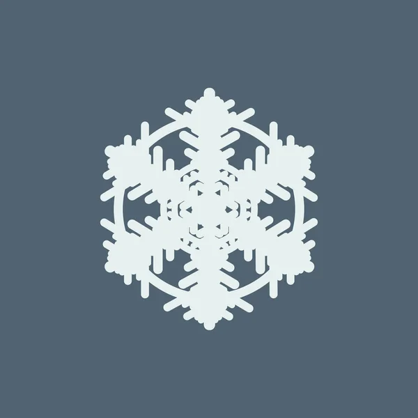 Σύμβολο Νιφάδων Χιονιού Εικονογράφηση Διανύσματος Απομονωμένη Μπλε Φόντο — Διανυσματικό Αρχείο