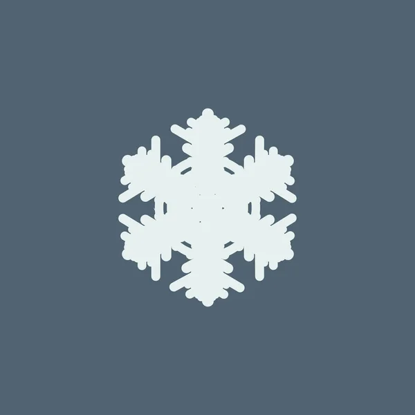 Símbolo Flocos Neve Ilustração Vetorial Isolada Sobre Fundo Azul — Vetor de Stock