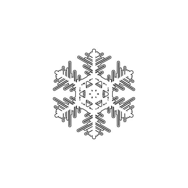 Símbolo Los Copos Nieve Ilustración Vectorial Aislada Sobre Fondo Blanco — Vector de stock