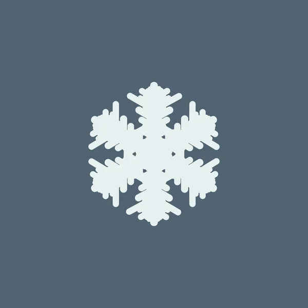 Symbol Der Schneeflocken Vektor Illustration Isoliert Auf Blauem Hintergrund — Stockvektor