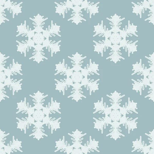Зимние Бесшовные Снежинки Векторная Иллюстрация — стоковый вектор