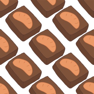 Pastalarla kusursuz desen. El çizimi vektör çizimi..