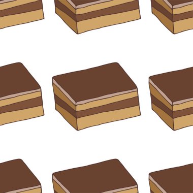 Pastalarla kusursuz desen. El çizimi vektör çizimi..