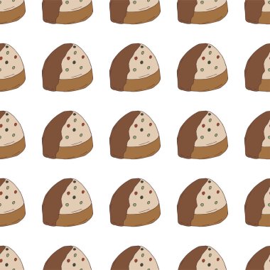 Pastalarla kusursuz desen. El çizimi vektör çizimi..