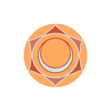 Swadhisthana.Sacral çakra. İkinci insan chakr sembolü