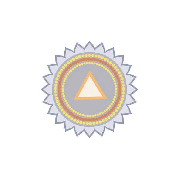 Sahasrara.Chakra de la corona.Séptimo símbolo de Chakra humano. Vector il — Vector de stock