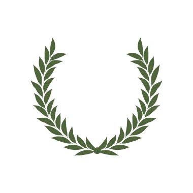 Yeşil defne çelengi. Kazananın çelengi. Vektör illüstrati