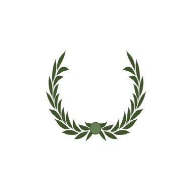 Yeşil defne çelengi. Kazananın çelengi. Vektör illüstrati