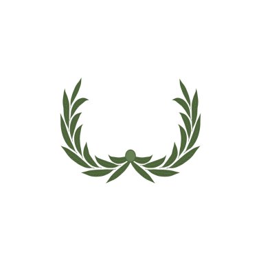 Yeşil defne çelengi. Kazananın çelengi. Vektör illüstrati