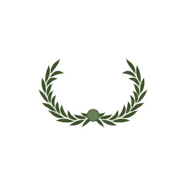 Yeşil defne çelengi. Kazananın çelengi. Vektör illüstrati