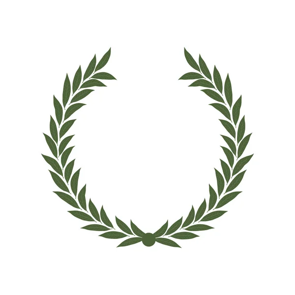 Green laurel wreath. The wreath of the winner. Vector illustrati — Stock Vector
